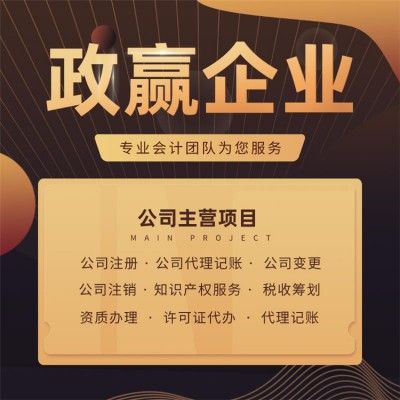 记账报税 政赢代理记账 一般纳税人代理记账 财务公司注销_供应产品